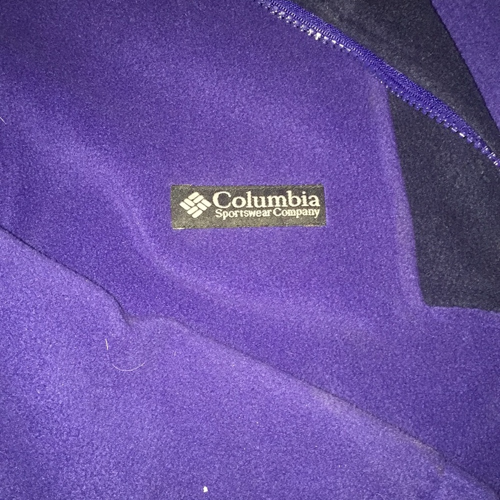 Columbia Purple Ski Jacket with High Collar and Fleece Material - Picture 4 of 8